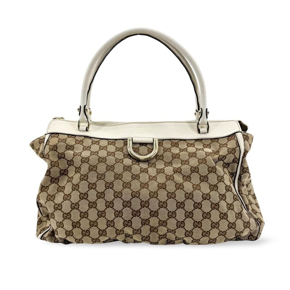 Gucci D-Ring Gg Canvas Beige Canvas Shoulder Bag Bag